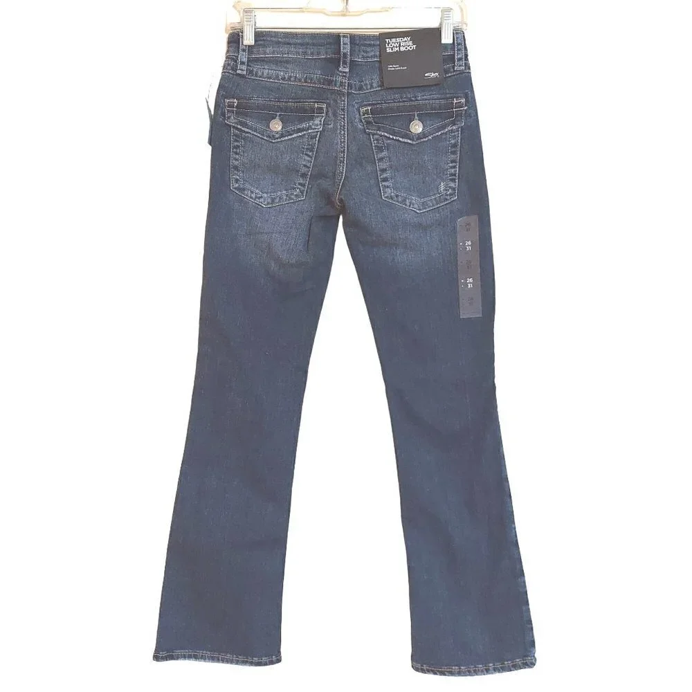 Silver Jeans Tuesday Low Rise Slim Boot Jeans - Picture 4 of 7